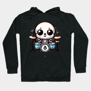 Skeleton Drummer Rattling Rhythms Hoodie